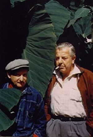 Alexandre Trauner et Jaques Prévert à Omonville-la-Petite / coll.Cd50