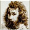 Portrait de JF Millet en pixel artmosaic par Pascal Levaillant, Coll. CD50, num. A. Poirier / AD50
