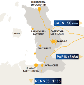 Carte accès Département de la Manche