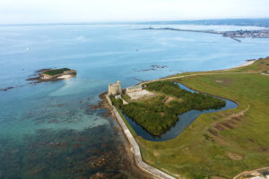 Vue aérienne de Tatihou